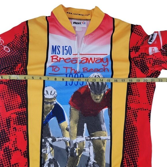 Revi Breakaway To The Beach MS 150 Men’s Cycling Jersey - Size Large - USA Made - Picture 7 of 16
